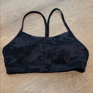 Black Camouflage Sports Bra